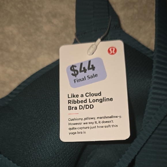 LULULEMON Like A Cloud Longline Ribbed D/DD COLOR CODE INCB SIZE 10 NWT - Picture 3 of 5